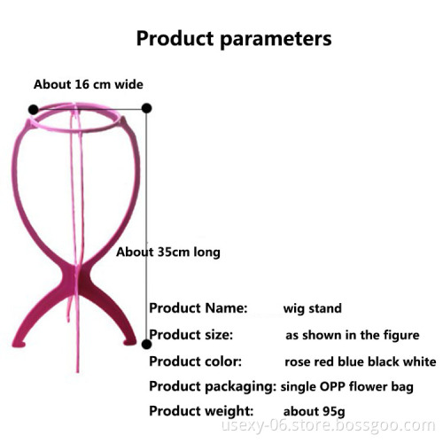 Wholesale 2 Colors Wig Head Holder Wig Plastic Wig Display Stand Human Hair Extension Tools